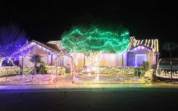 Local Christmas Lights Cheer Up A Blustery Night