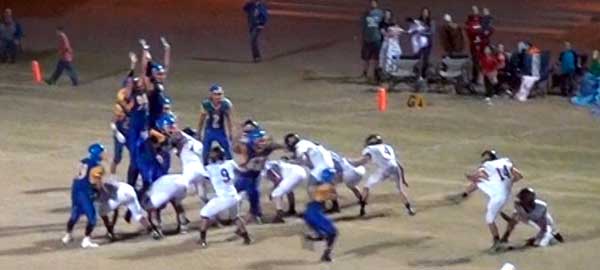 Jon Johnson Photo/Gila Valley Central: This field goal ended up being the difference in the game.