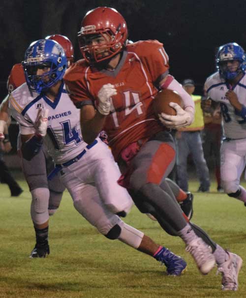 Raymundo Frasquillo Photo: Duncan senior Chris Corona (14) zooms by on his way to a 75-yard kickoff return touchdown.