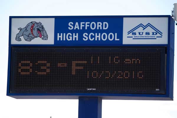 Jon Johnson Photo/Gila Valley Central: Safford schools suffered flood damage in the storm and will be closed until Oct. 24.