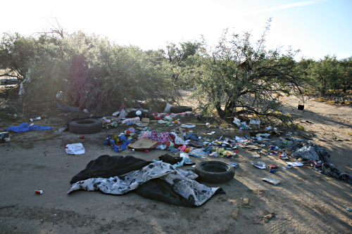 Brooke Curley Photo/ Gila Valley Central: This pile is just one of many heaps of trash.