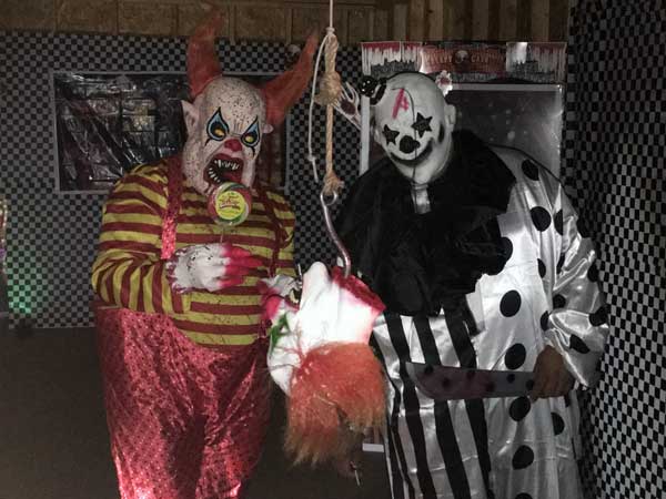 Jon Johnson Photo/Gila Valley Central: Not many attendees ventured close to the killer clowns booth.
