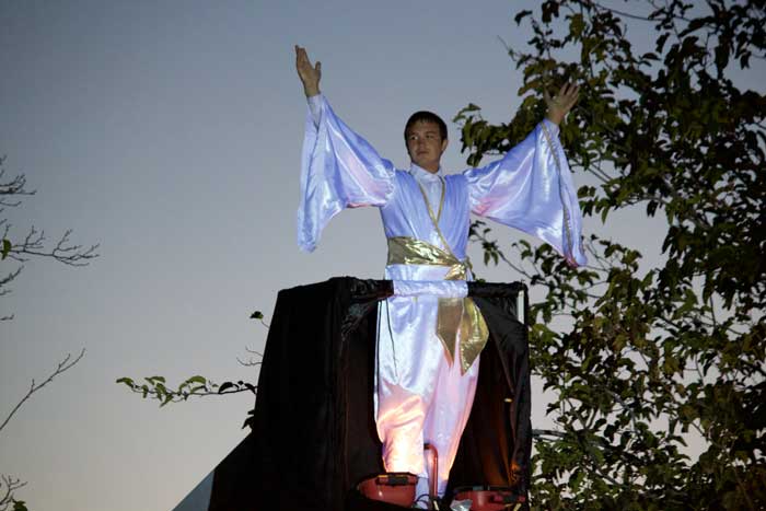 Jon Johnson Photo/Gila Valley Central: The angel alerts the coming of Jesus at the Live Nativity in Central. 