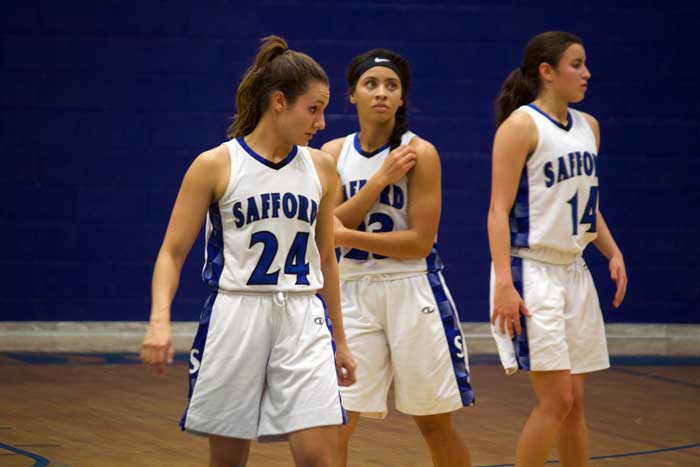 Jon Johnson Photo/Gila Valley Central: The Safford girls basketball team just missed their first win of the season. 