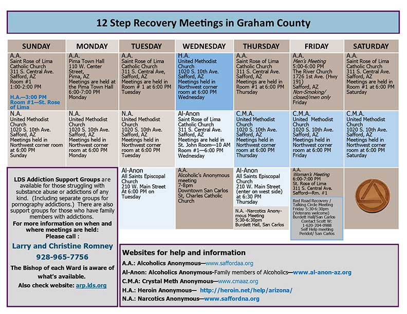 12 Step Recovery Meeting Information GilaValleyCentral photo